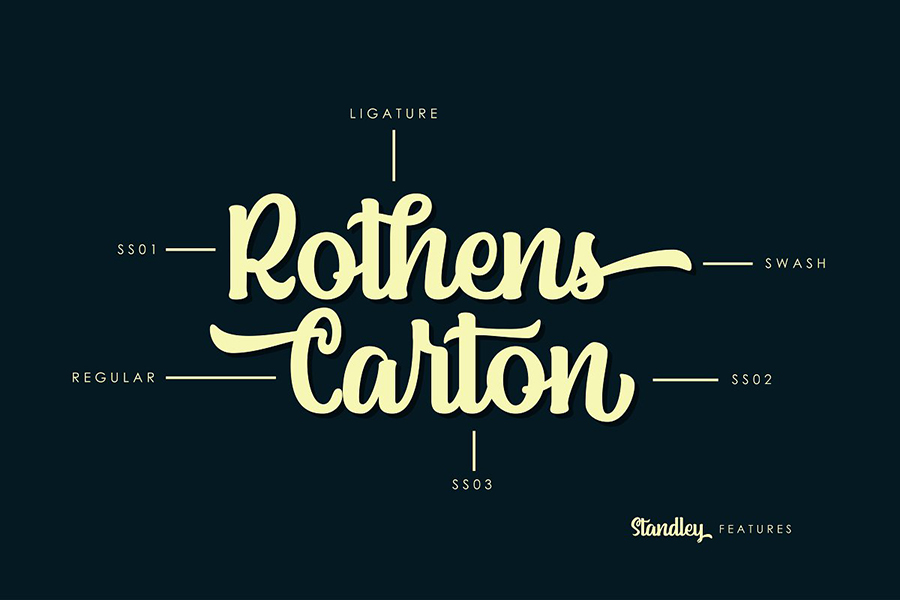 Standley Upright Script Font