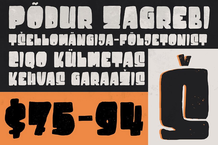 Destone Display Font Demo
