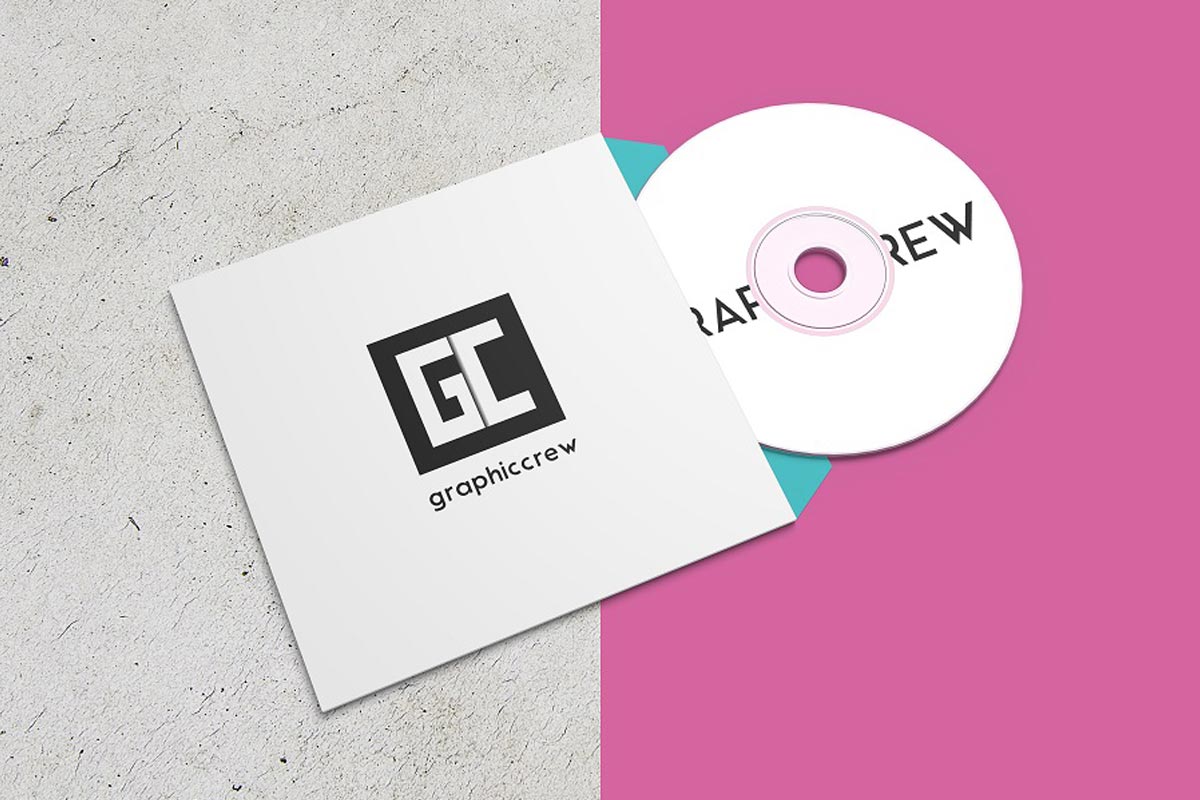 Free PSD Classic Disc Mockup